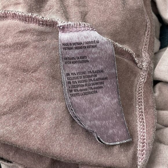 American Eagle Soft & Sexy T Size Small Pink Lace Up Knit Top Romantic Coquette - Picture 6 of 7